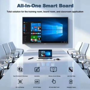 Big Quantity 65Inch 4K LCD Wireless Pc Projection Jot Highlight Anti Reflection Smart Panel Conference Premium Touch Display