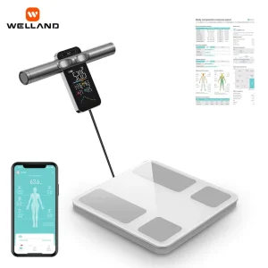 Big Va Screen 8 Electrode Composition Analyzer Professional Digital Bmi Scale Controlled by Bluet ooth Smart Body Fat Scale