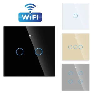 Bingoelec Wifi EU Standard Smart Home 1 2 3 4 Wall Touch Switch Tuya Smart Life Control Smart Switch