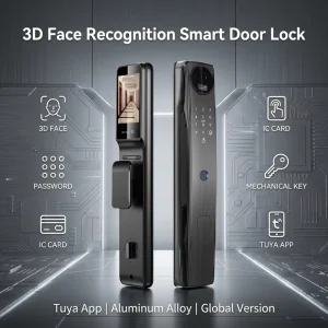 Biometric 3D Face Smart Lock WiFi App Unlock Multi-language Voice Security Video Intercom Door Apartment Office Cloud