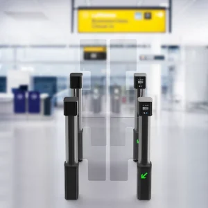 Biometric Aluminium Alloy Full Height Security Automatic IP54 Turnstile with Face Recognition Access Control System Swing Gate