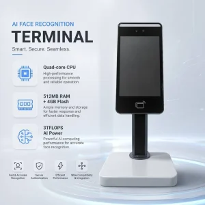 Biometric Attendance Machine Face Recognition Time Clock With Touch Screen And WiFi For Employee Office Factory Construction
