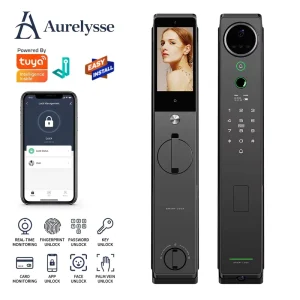 Biometric Palm Vein Smart Door Lock 3D Face Recognition Video Intercom High Security OEM ODM Wood Door Cloud