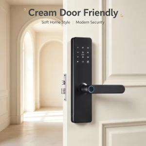 Biometric Smart Door Lock Live Fingerprint Recognition Password Card Key Tuya Wifi Remote Unlock Easy Install for Home Villa