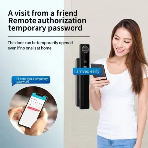 Biometric Smart Lock Face Palm Vein Fingerprint Password Card Digital Keyless Tuya for Wood Door Aluminum Hotel Room Access