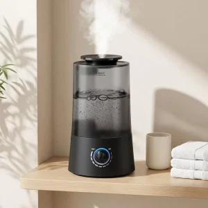 Black PP Material Smart LED Knob Control Electric Essential Oil Diffuser Humidifier for Car Outdoor