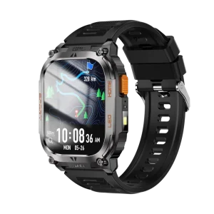 Black QX18 Fitness Sport Smart Watch for Men With GPS Compass Smartwatch Hombre
