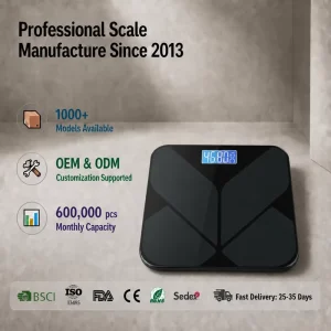 Black Tempered Glass Electronic Bathroom Scales with High Precision Sensors and Temperature Display for Accurate Home Weighing