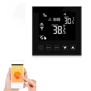 Black Wifi Digital Heating Thermostat Underfloor Heating Thermostat Room Heating Thermostat Programmable Smart