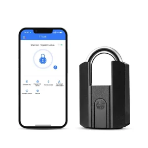Black Zinc Alloy Biometric Padlock High Security Fingerprint Smart Cabinet Locker Door Lock Pad Lock With Key TTlock App