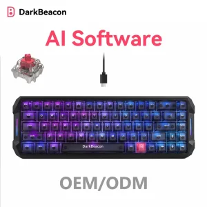 Blade 68 Pro Mechanical Gaming Keyboard 65% Compact Design Ultra Quiet Linear Switches RGB Lighting AI Smart Driver System USB C