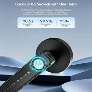 Ble Fingerprint Smart Lock Security Electronic Keyless Smart Door Handle Lock Indoor Room Lock