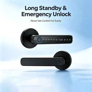 Ble Fingerprint Smart Lock Security Electronic Keyless Smart Door Handle Lock Indoor Room Lock