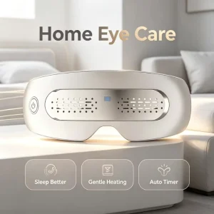 Bluetooth Eye Massager with Heat Air Pressure Vibration Smart Eye Massage Device Foldable Rechargeable for Eye Strain Sleep