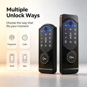Bluetooth WiFi Smart Fingerprint Door Lock Real Time Alert Remote Unlock Digital Security Lock for Household Hotel Apartment