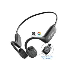 Bone Conduction Fitness Headset IP66 Outdoor Training ChatGPT Wireless Earbuds with Digital Display BLE V5.3