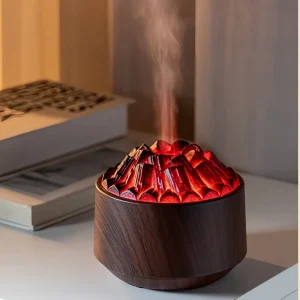 Bonfire Aroma Diffuser 300ml USB Powered Colorful LED Light Campfire Fragrance Oil Diffuser with Ce Rohs