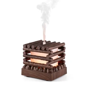 Bonfire Log Flame Essential Oil Aroma Diffuser LED Light Humidifier Electric Household Desktop Perfume Diffuser USB Type C