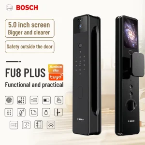 BoschFU8PlusSmart Lock WiFi Fingerprint Face Recognition Video Cat Eye Monitoring Anti Theft Door Lock Cloud Data Storage IP