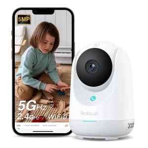 Botslab Indoor Cam 2C Pro C222(3K 5MP) 1080P WiFi6 AI Tracking Smart Night Vision 360 Wide Angle Home Camera
