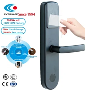 Brass RFID Card Hotel Lock System | 5-Bolt Structure + Tamper Alarm | Designed for
