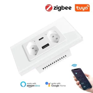Brazil Smart Power Socket Plug Wifi Tuya Smart Wall Wifi Socket Type C Work With APP