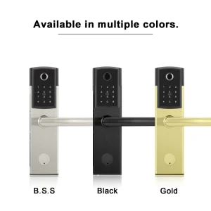 Brush Stainless Steel RFID Wood Door Lock Smart Card Keypad Password Key Fingerprint App Control System F7 Model Cloud