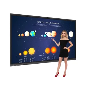 Built-in AI Assistant Customized Factory 65 75 85 Inch 4K 20-Point Touch Dual OS Smart Interactive Whiteboard for Education