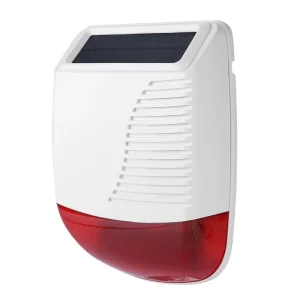 Built in Lithium Battery Powered Sound and Flash Strobe Alarm 433MHz Wireless Outdoor Solar Siren Home Security Alarm Siren