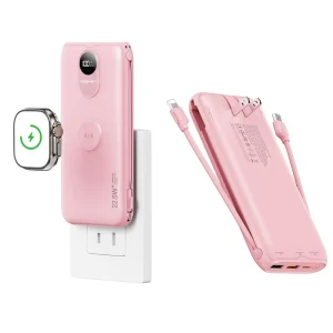 Built in Plug Wireless Charger New Product Ideas Batteries 22.5W Fast Charging 10000mAh Large Capacity Portable Power Bank