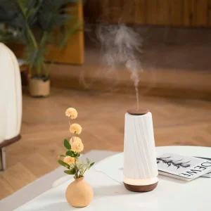 Bulk Air Humidifier Wood Base Desktop Fragrance Machine Luxury Home Decor Aroma Diffuser Humidifier Household Certified