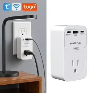 Bulk WiFi 65W GaN Fast Power Outlet with Dual USB a Type C for Commercial Office Smart Plug
