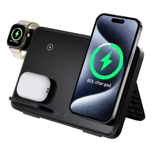 New 3-in-1 Magnetic Wireless Charger, Type-C, 15W Fast-Charging Portable Charger for Watches and Devices, Factory