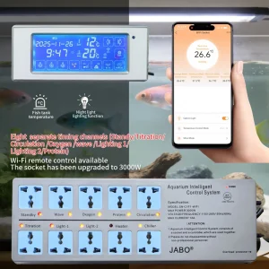 C1F1 Fish Tank WiFi Smart Control Power Strip Mobile App Operated Timing Schedule Socket for Aquarium Light Pump