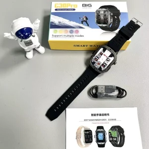 C30Pro Android Smart Watch 2.19 Inch Square IPS Color Display Full Touchscreen Heart Rate Monitoring Magnetic Silicone 5 10 Days