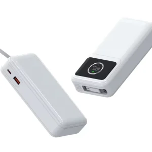 CCC CE Mini White Power Banks 22.5W 20000mah Portable Mobile Power Bank with Cable for Phone