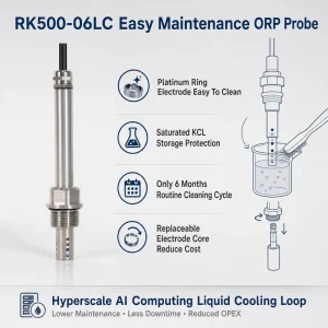 CDU ORP Transmitter 316L+Ti Alloy G3 4 1MPa for AI Data Center Liquid Cooling Loops