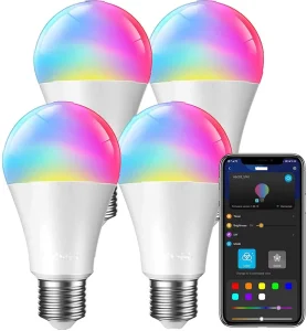 Smart Multicolor Flicker-Free CE CB ErP Wireless-Control RGB A60 SMD LED Bulb