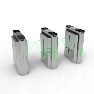 CE Certificate Access Turnstile Flap Barrier Gate with RFID Card Reader for Office Gym and Fitness Center