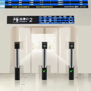 CE Certified Exquisite E257X Full Height Speed Gate Turnstile Customizable & 3rd Party API for Airport High Security Access