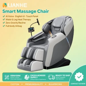 CE Certified Touch Screen Smart Electric Massage Chair Recliner Full Body Airbag Waist Leg Heat Zero Gravity OEM