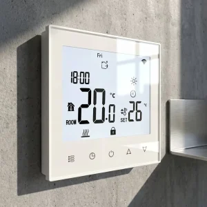 CE Certified WiFi Smart Thermostat Touch Screen External Built in Sensors Digital Wireless Floor Heating System Hotel Apartment
