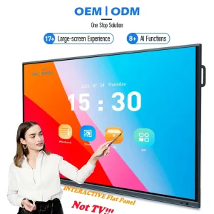 CE FCC Certificated INTERACTIVE Flat Panels With Windows OS Mobile Stand optional Digital Touch Teaching Board for School