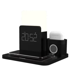 CE/FCC/RoHS-Certified 6-in-1 Fast Wireless Charger WC069, Magnetic Wireless Charging Station for EU Smartphones and Earphones
