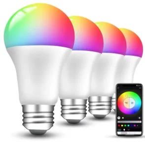 CE RoHS 110V/220V B22 E26 E27 A60 5W 7W 9W 12W Wireless Remote-Controlled Tuya Smart RGB Multicolor LED Bulb
