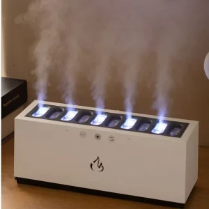 CE RoHS 900ml Cool Mist Humidifier Voice Control Small USB Portable Ultrasonic Dynamic Air Humidifier with Colorful Night Light