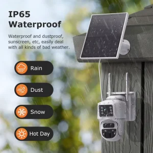 CONDA 6MP 3K Floodlight Camera Solar & Battery Powered 4G SIM WiFi 15X AOV Zoom Human Detection Wide Angle Ubox Outdoor Security