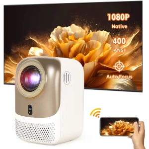 CR38 Mini Portable Home Theater Projector with Android 9 4K Support LED Lamp 4000 Lumens Fully Sealed Dust-Free LCD