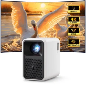 CRE CR36 Smart Projector Android 9 4K Full HD 1080P LCD Outdoor Home Theater Mini Projector 7500 Lumens Auto Focus Built in