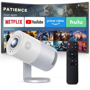 CRE CR50 LED Video Projector Dustproof Android WIFI Smart 4K Support 300 Lumens Portable for Business & Home Cinema